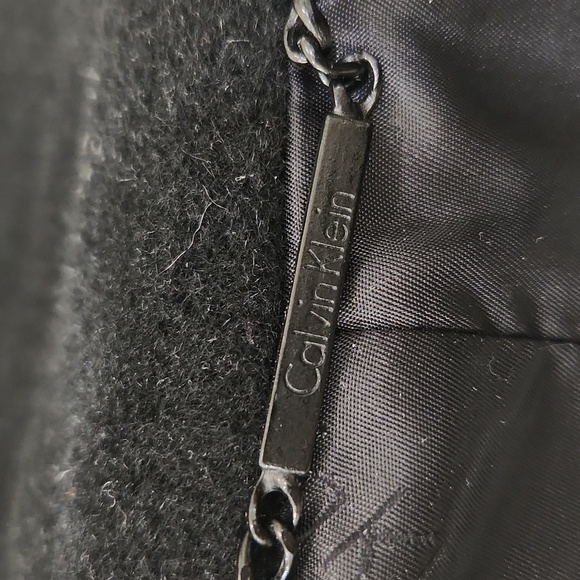 Calvin Klein,Vintage,Maxi Coat, Angora Blend,Black Genuine Fox Fur, Womens M - Picture 5 of 9